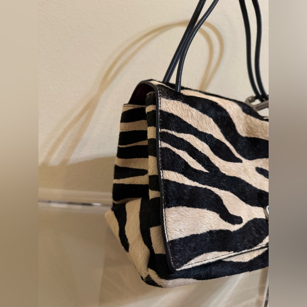 Marc Jacobs The Zebra Haircalf Large Dual Bag Black Cream - Picture 4 of 15